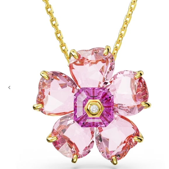 ๐น NWOT Florere necklaceFlower, Pink, Gold-tone plated - Picture 1 of 11